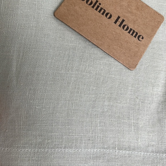 Solino Home Table Runner in pre-washed sage. 100% linen. - Picture 2 of 2